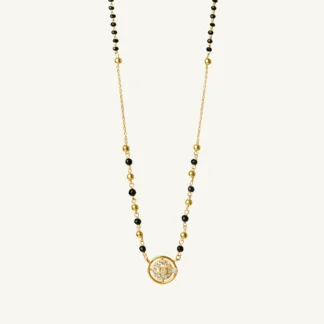 925 Sterling Silver Circular Halo Mangalsutra-1