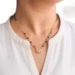 925 Sterling Silver Circular Halo Mangalsutra