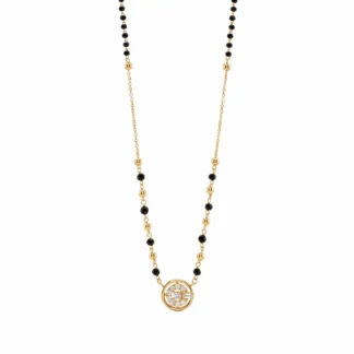 925 Sterling Silver Circular Halo Mangalsutra