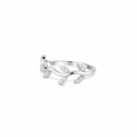 Marquise Leaf Silver Ring