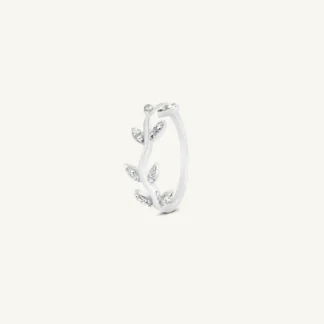 Marquise Leaf Silver Ring