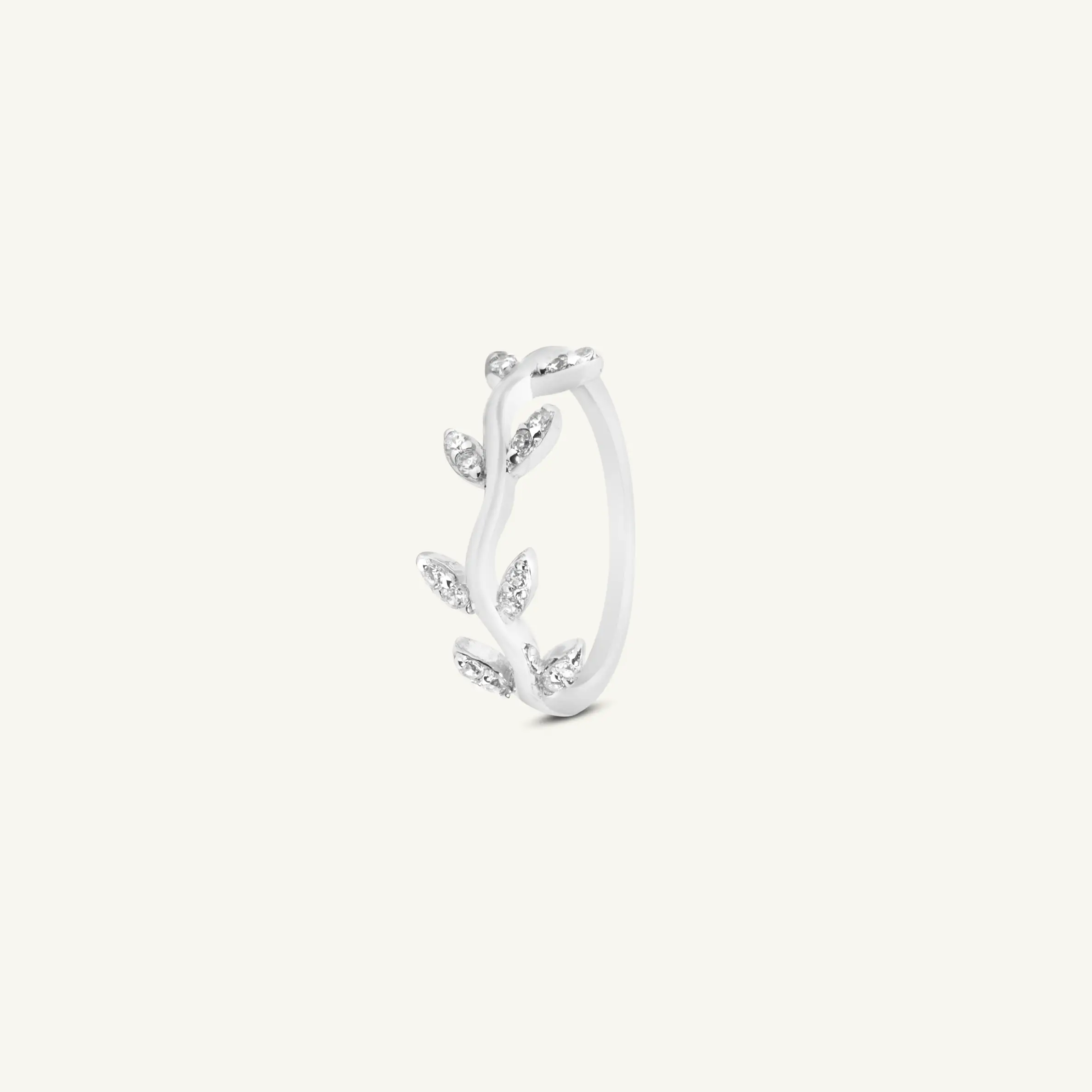 Marquise Leaf Silver Ring