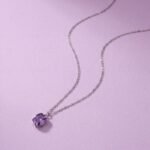 Minimal Purple Halo Necklace -3