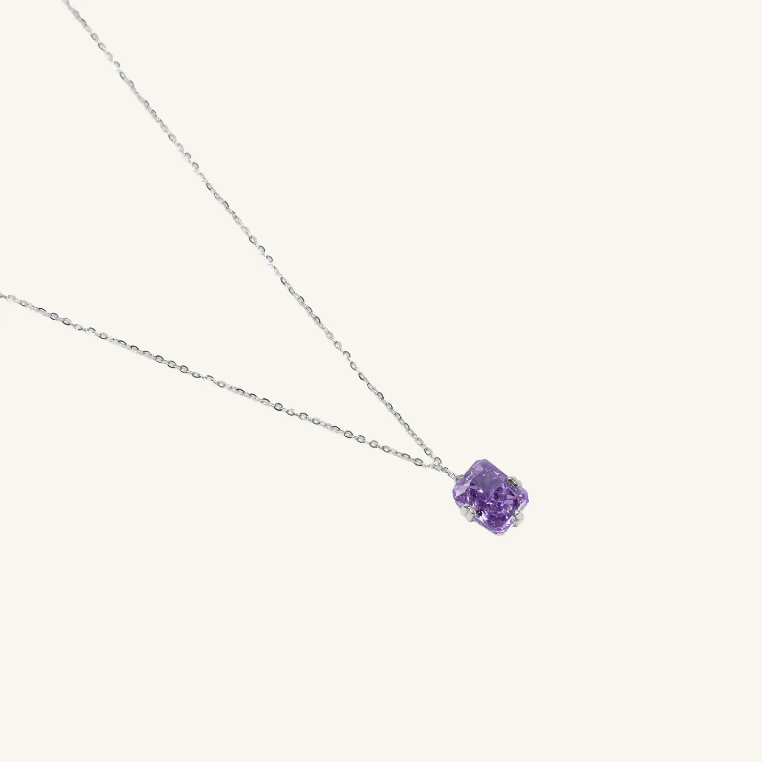 Minimal Purple Halo Necklace -3