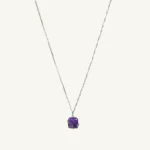 Minimal Purple Halo Necklace