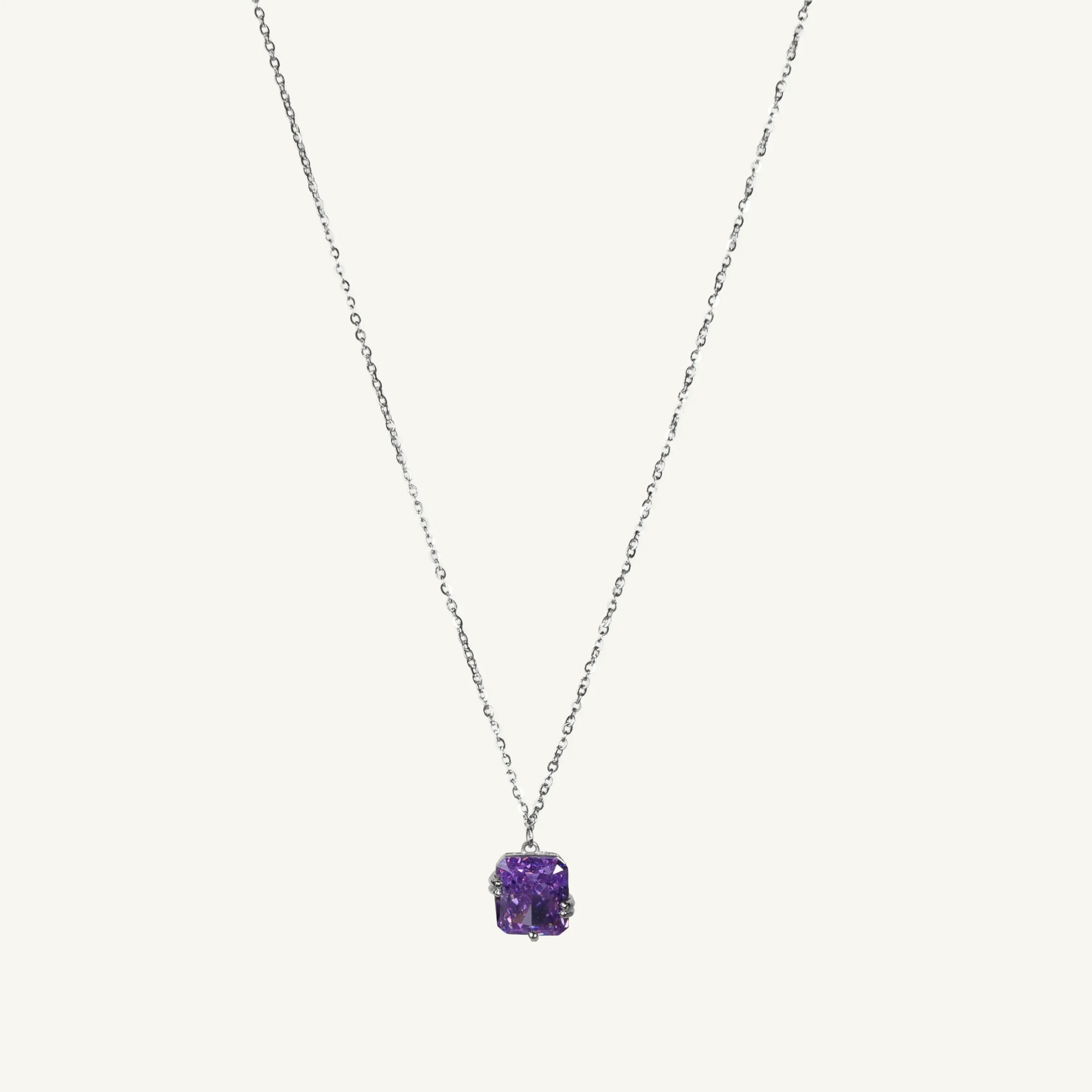 Minimal Purple Halo Necklace