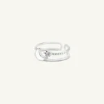 Moon Star Diamond Adjustable Ring-3