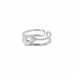 Moon Star Diamond Adjustable Ring