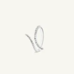 Open Spiral CZ Silver Ring