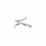 Open Spiral CZ Silver Ring