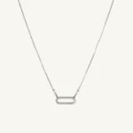 Pavé Link Paperclip Necklace