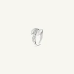 Dual Curve CZ Silver Ring