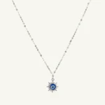 Radiant Evil Eye Silver Necklace