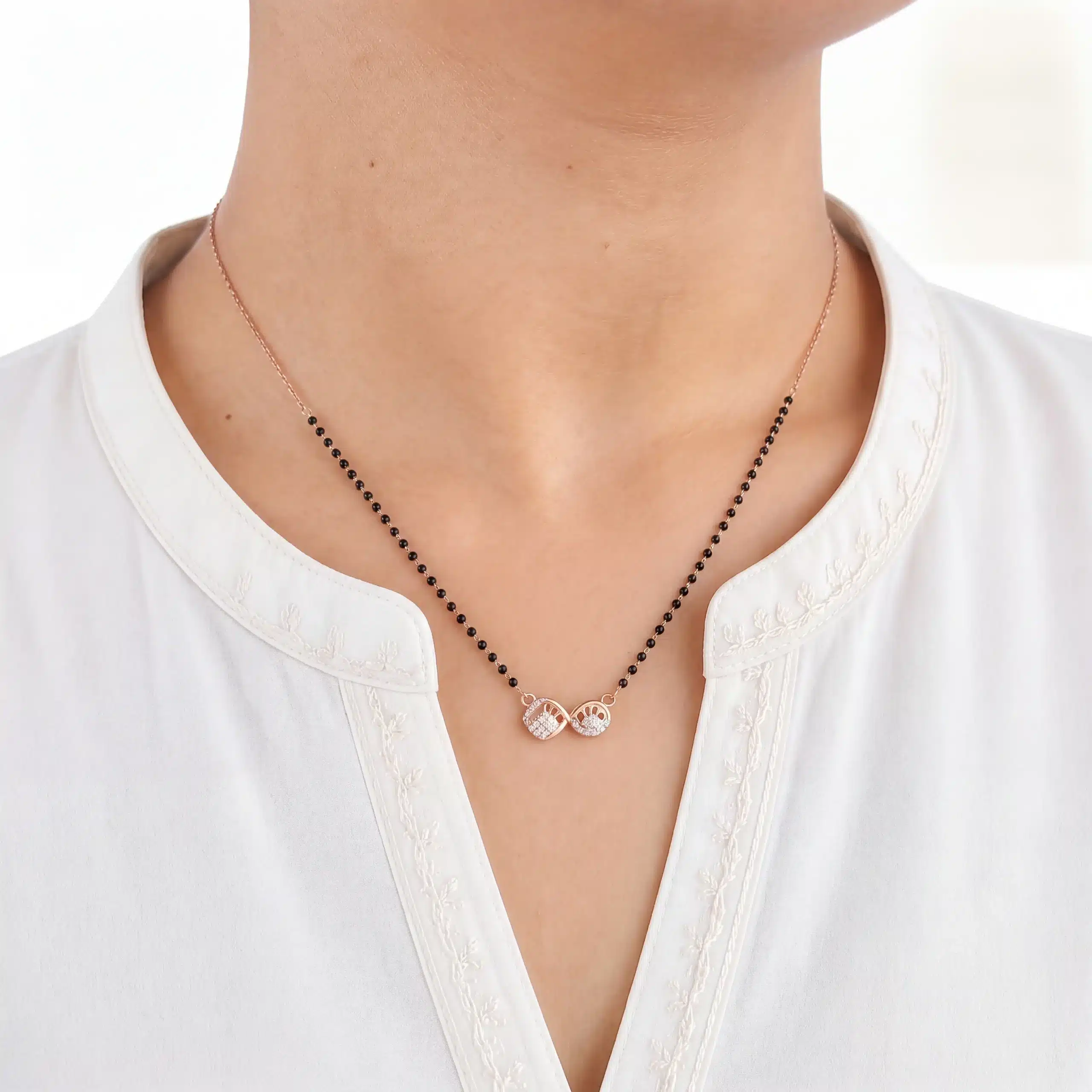 Timeless Infinity Sterling Silver Mangalsutra