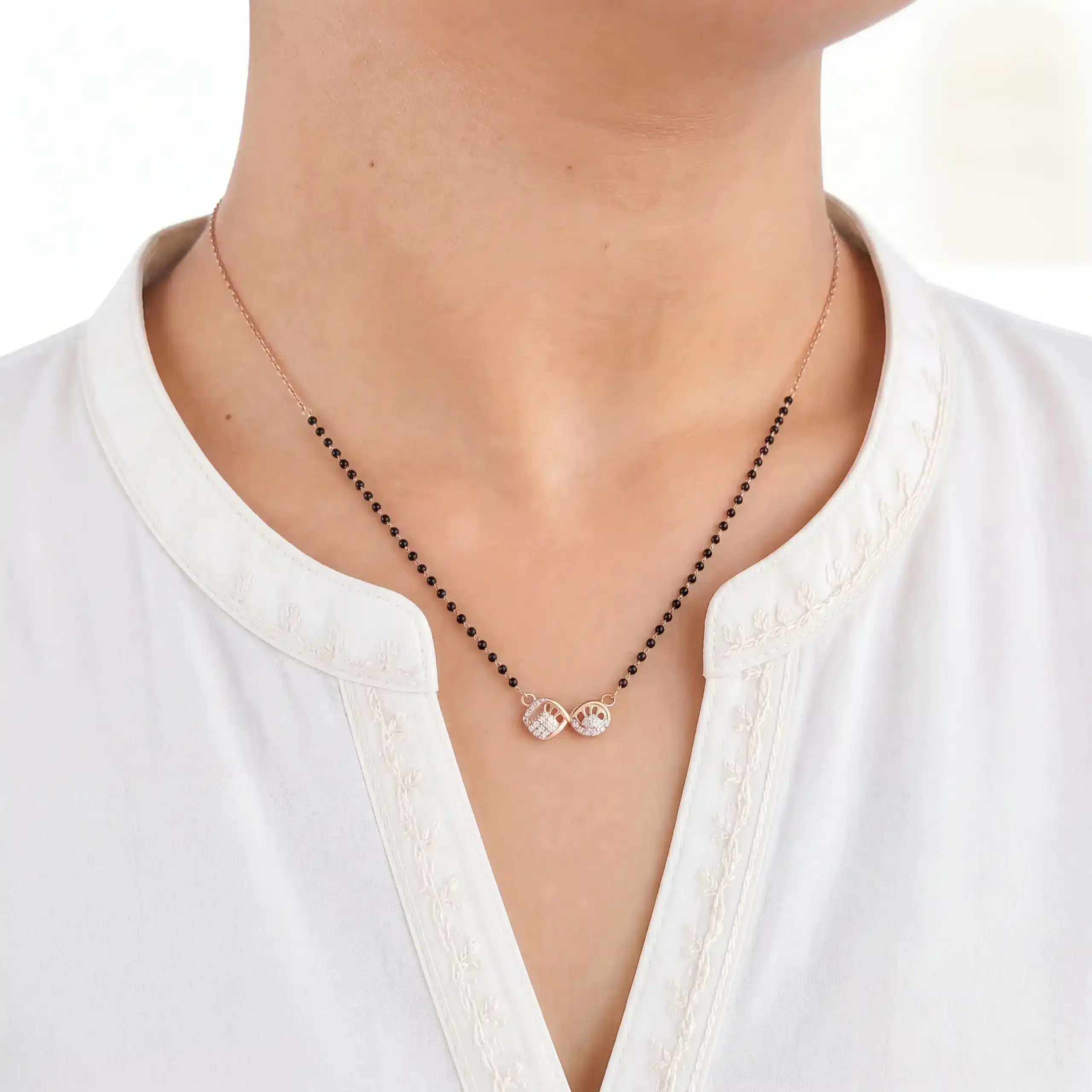 Timeless Infinity Sterling Silver Mangalsutra