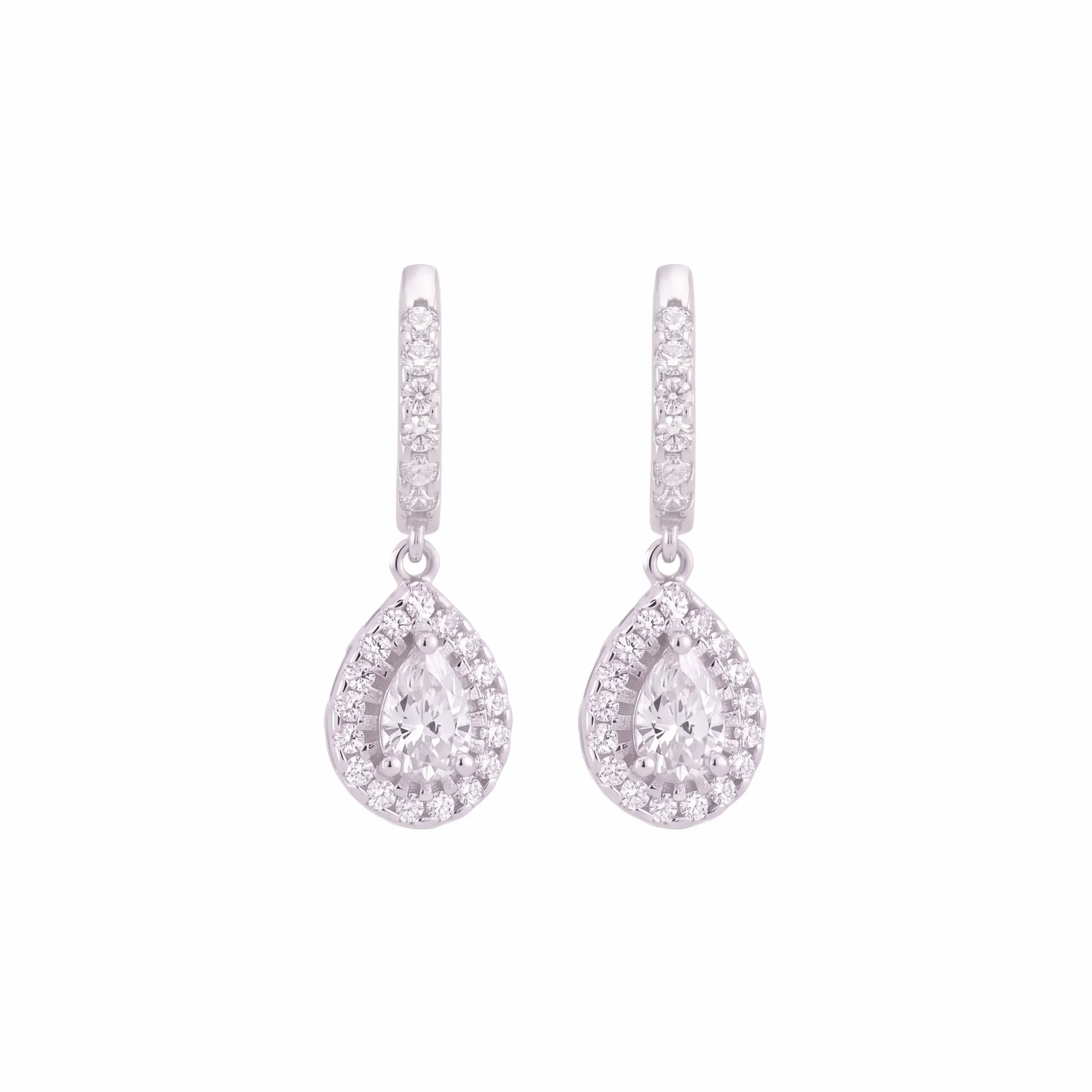 Aurora Pear CZ Drop Earring