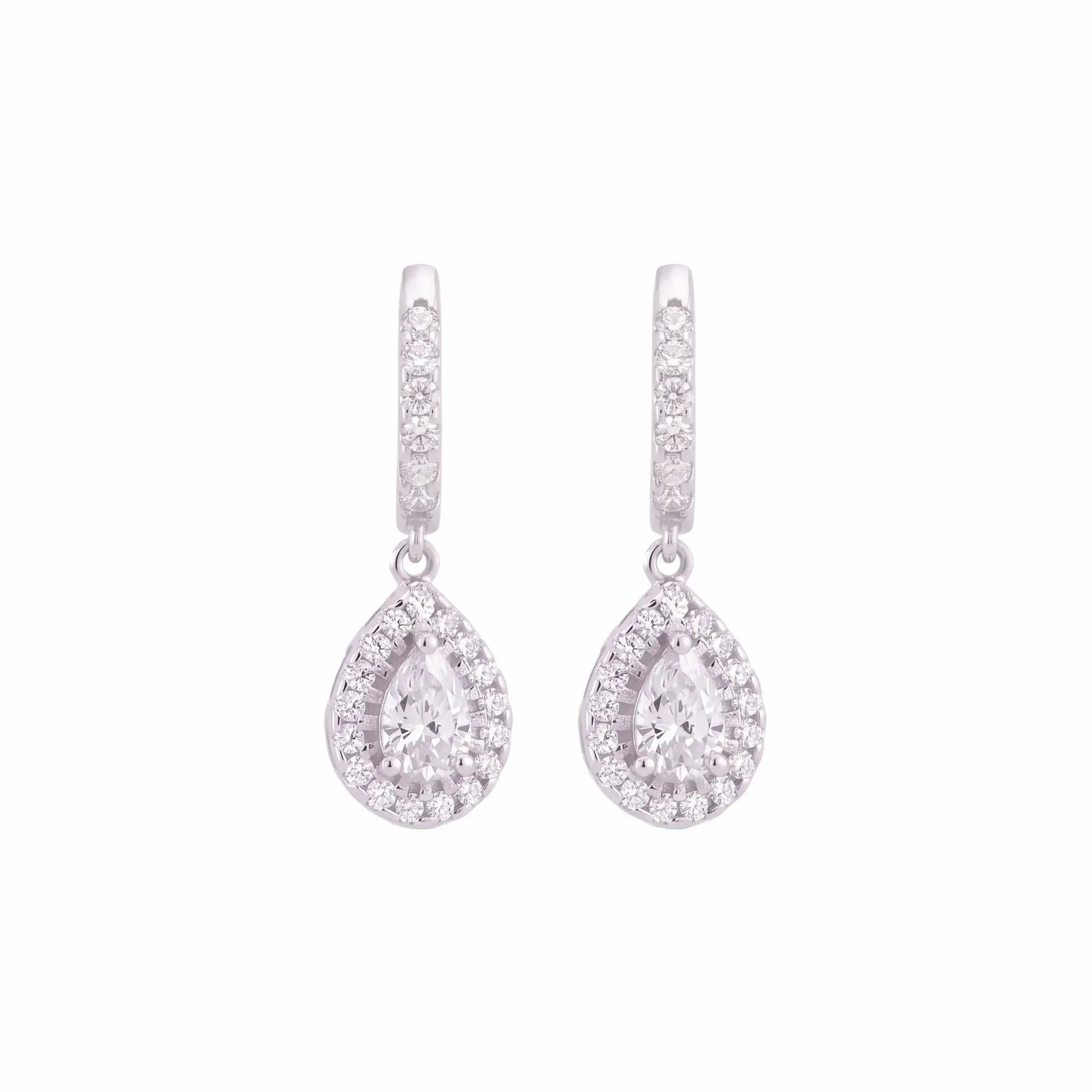 Aurora Pear CZ Drop Earring