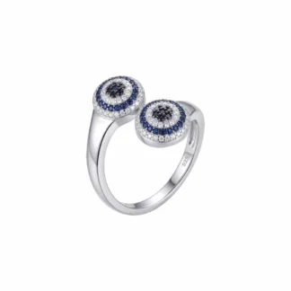 CZ Evil Eye Adjustable Ring