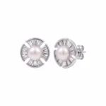 CZ Pearl Stud Earring