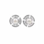 CZ Pearl Stud Earring