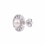 CZ Pearl Stud Earring