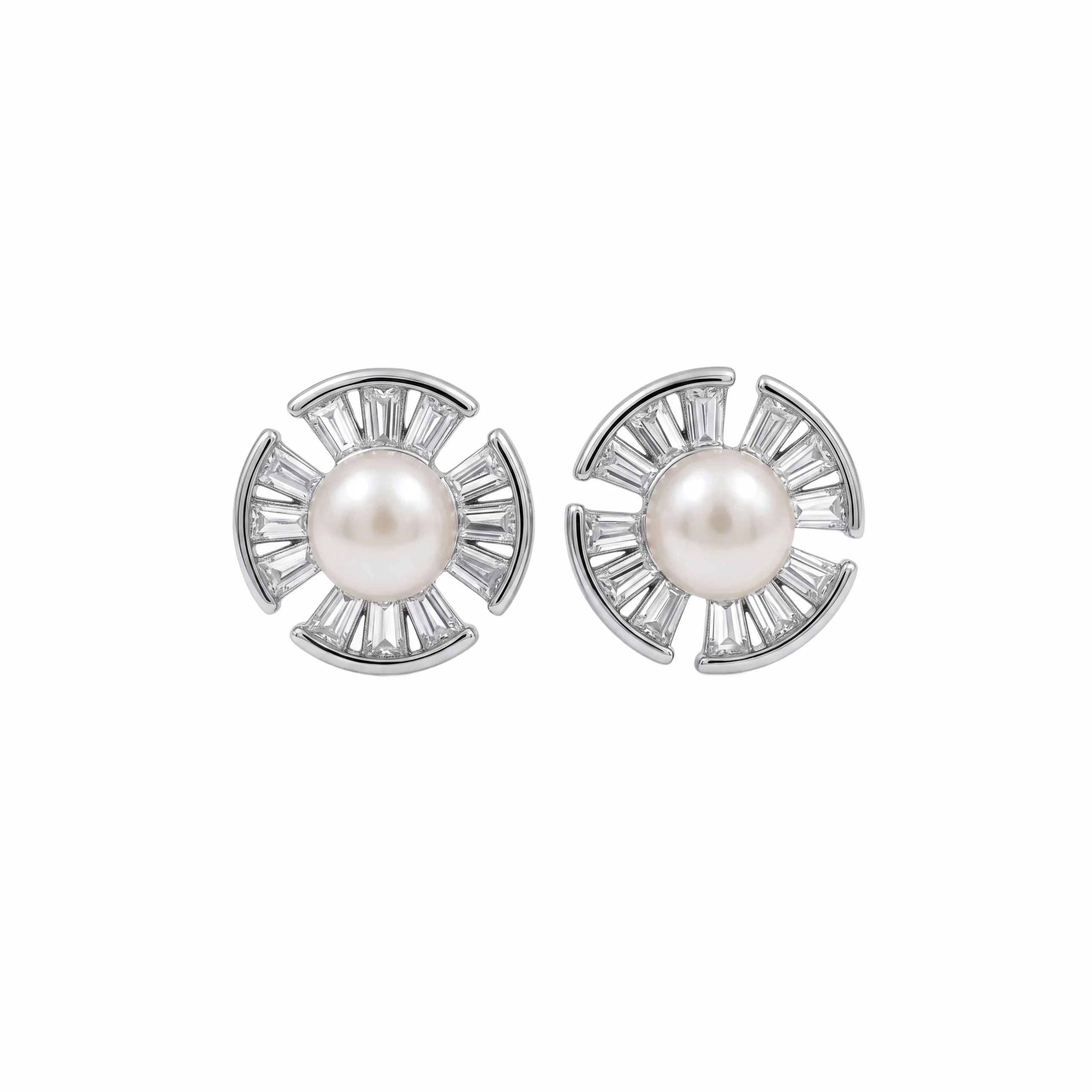 CZ Pearl Stud Earring