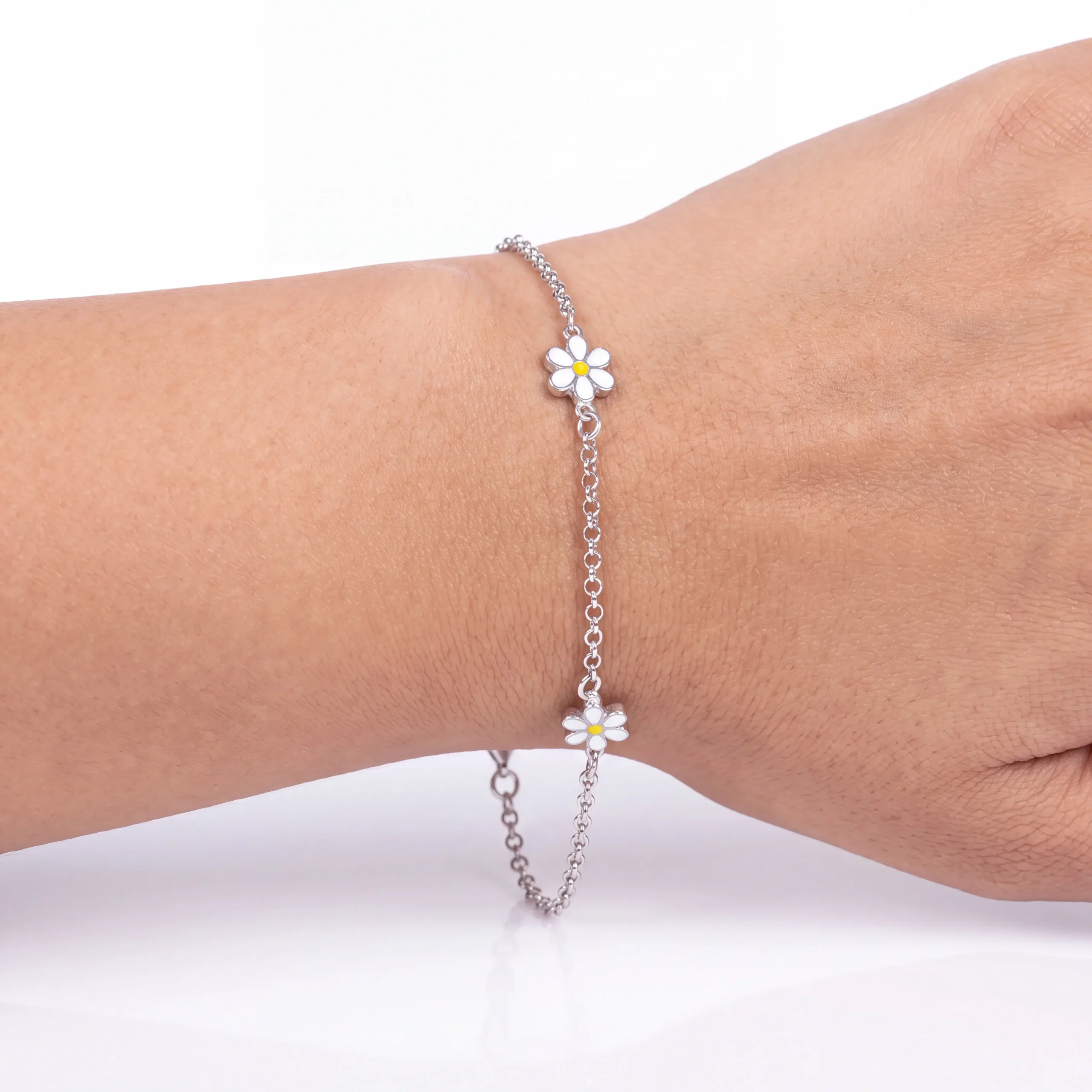 Daisy Bloom Enamel Bracelet