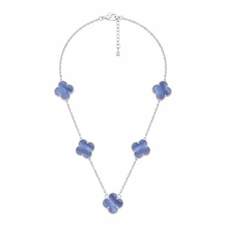 Lavender Clover Charm Necklace