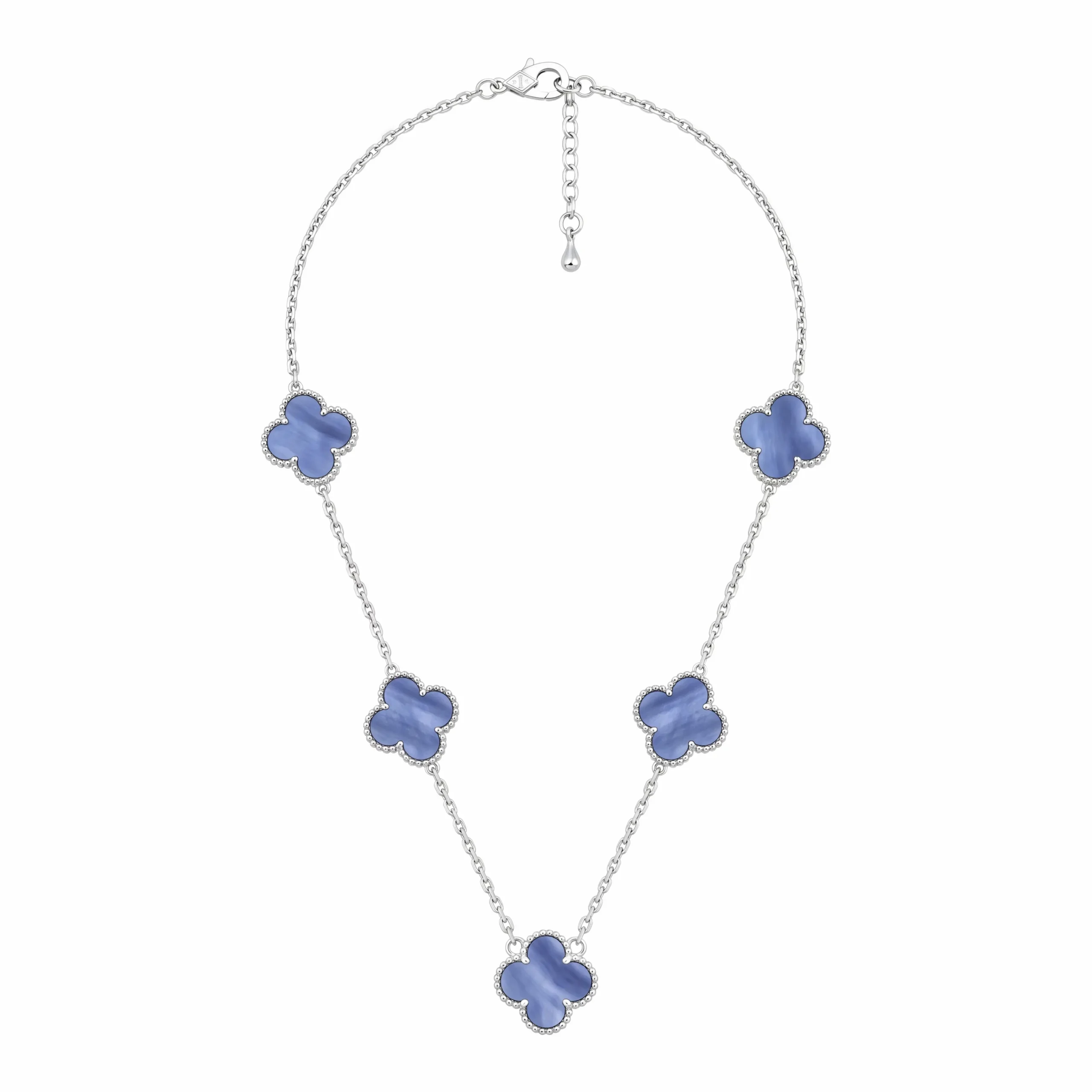 Lavender Clover Charm Necklace