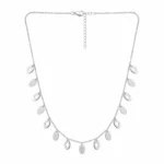 Matte Oval Charm Necklace
