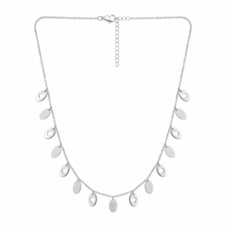 Matte Oval Charm Necklace