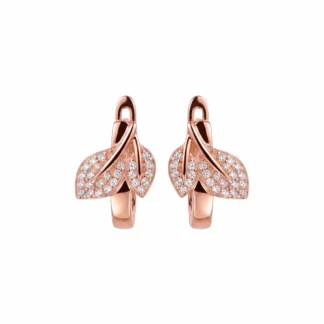 Olive Leaf Huggie Earring