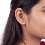 Olive Leaf Huggie Earring