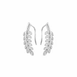 Radiant Leaf Climber Earring