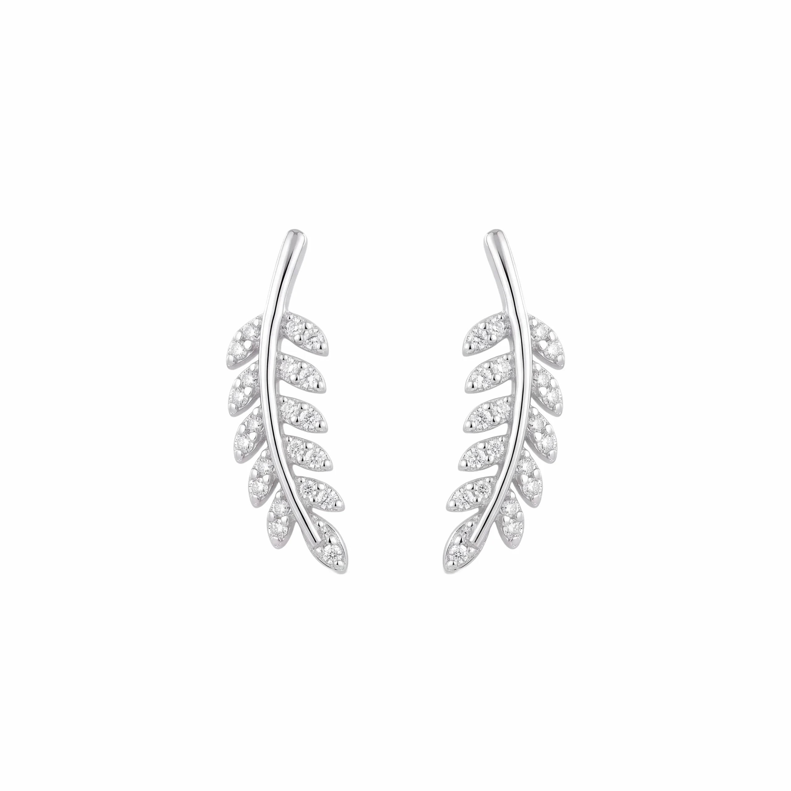 Radiant Leaf Climber Earring