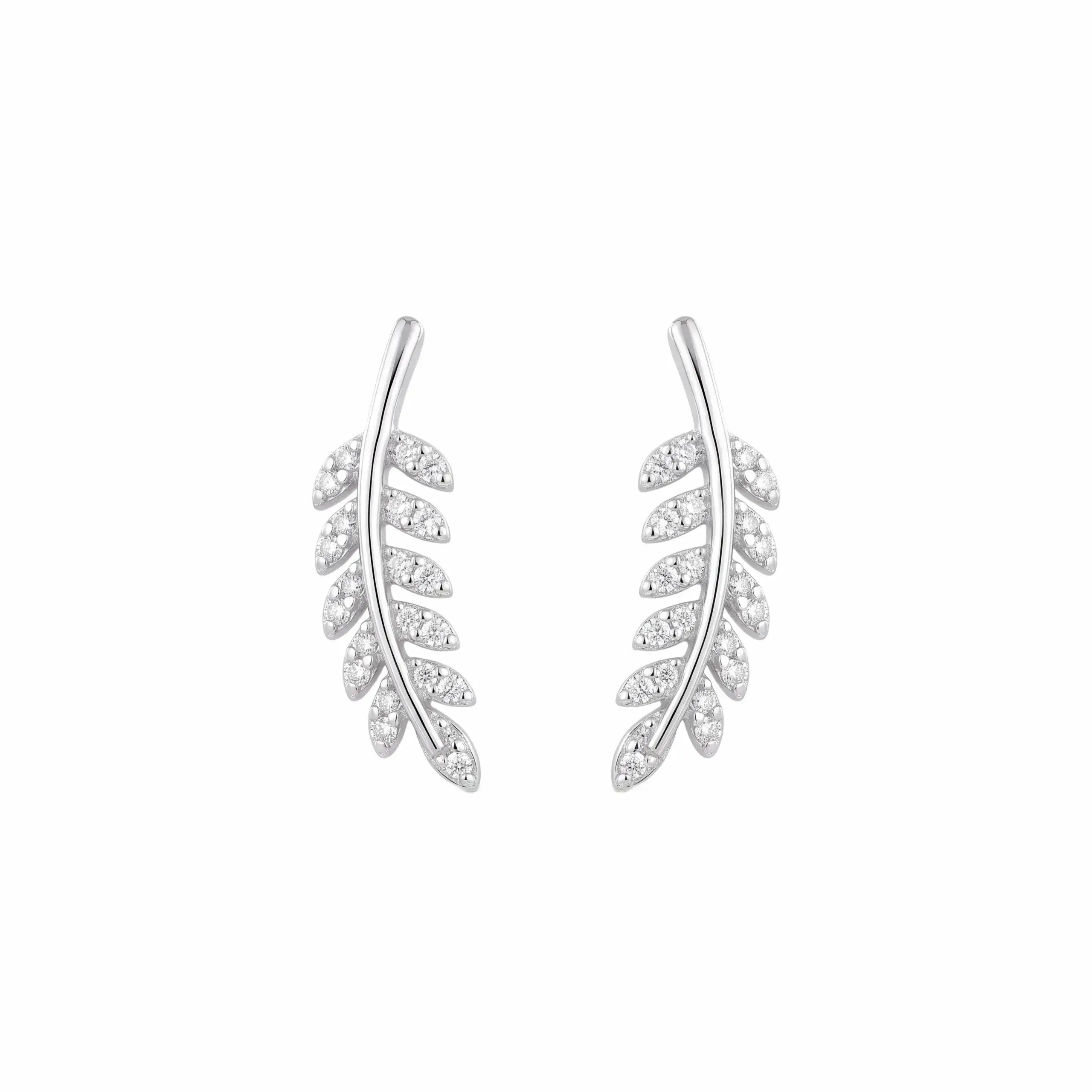Radiant Leaf Climber Earring