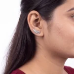 Radiant Leaf Climber Earring