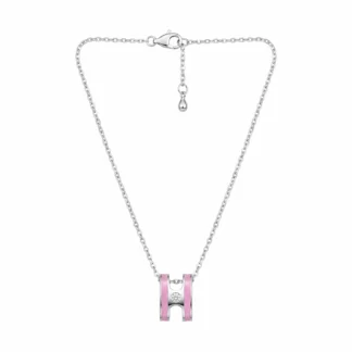 Radiant Pink Enamel Necklace
