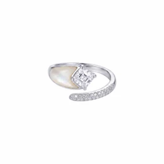 MOP & CZ Radiance Adjustable Ring-2