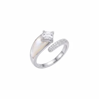 MOP & CZ Radiance Adjustable Ring-2